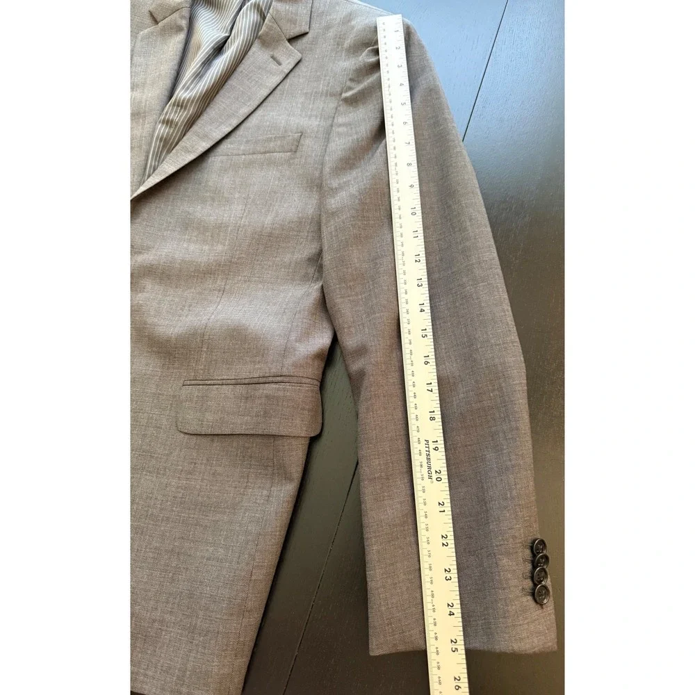 Banana Republic Slim Fit Blazer Mens 42R Gray‎ Marzotto Wool Sport Coat Jacket